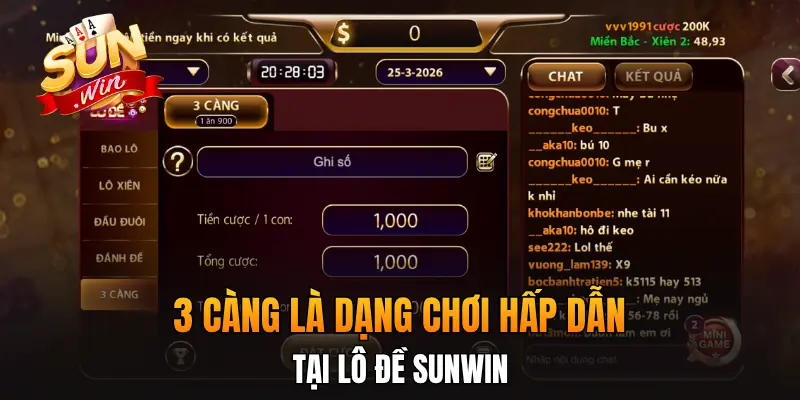 3 Càng là dạng chơi hấp dẫn tại Lô Đề Sunwin 3 Càng là dạng chơi hấp dẫn tại Lô Đề Sunwin