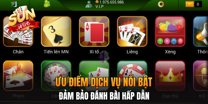 Ưu điểm dịch vụ nổi bật đảm bảo đánh bài hấp dẫn Ưu điểm dịch vụ nổi bật đảm bảo đánh bài hấp dẫn